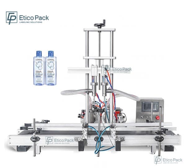 Pneumatska punilica za tečnost sa pokretnom trakom